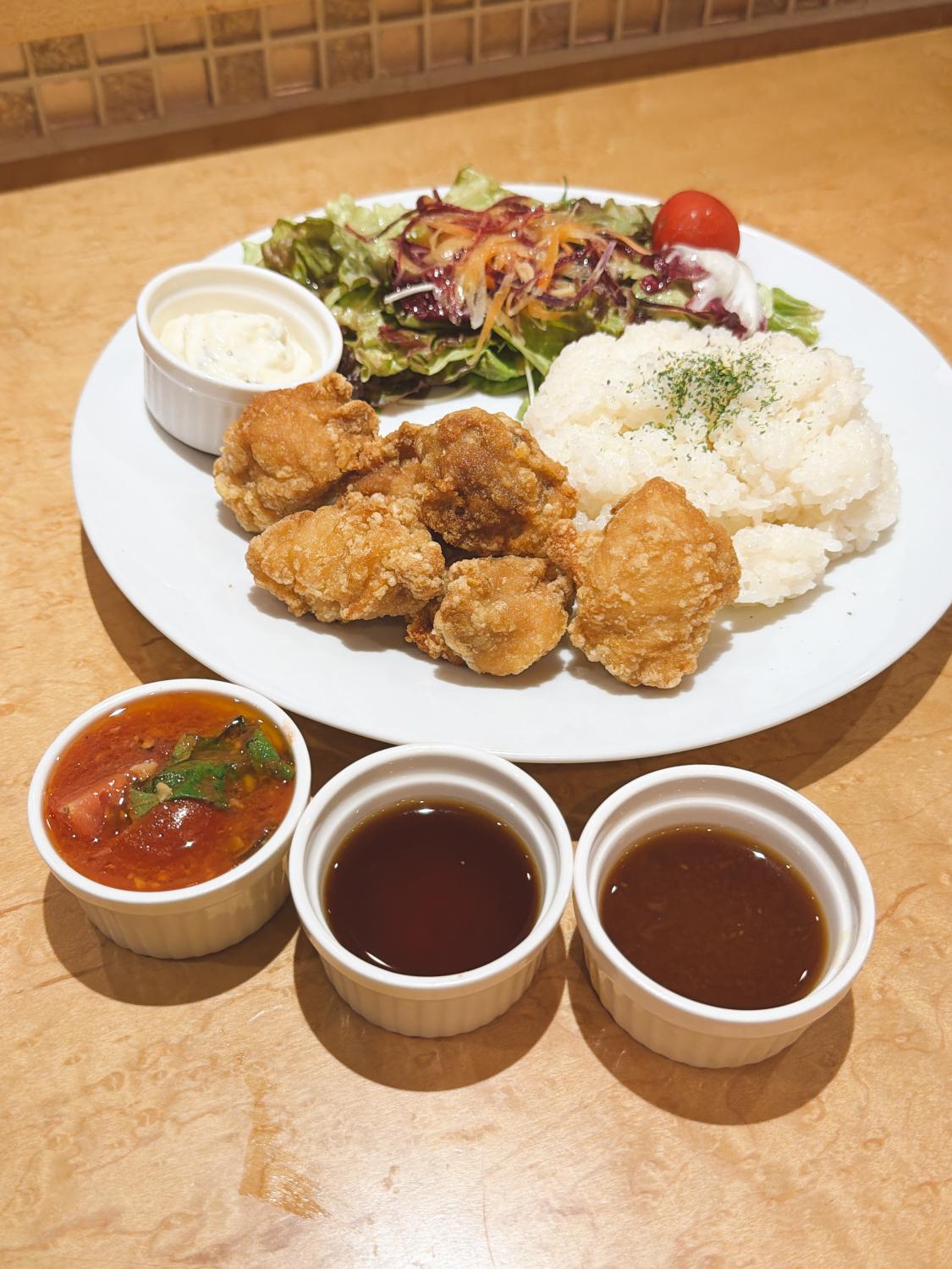 にんにく香る竜田唐揚げプレート
